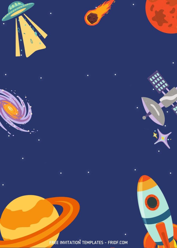 FREE Canva Invitation - Outerspace Adventure Birthday Invitation ...