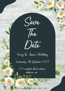 FREE PDF Invitation - Chamomile Surprise Wedding Invitation Templates
