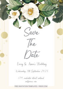 FREE PDF Invitation - Sparkling Spring Wedding Invitation Templates