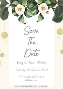 FREE PDF Invitation - Sparkling Spring Wedding Invitation Templates