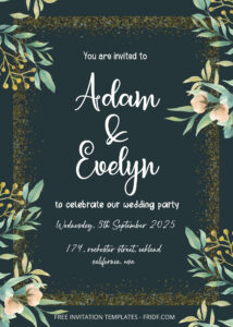 FREE PDF Invitation - Wildflower Garden Wedding Invitation Templates