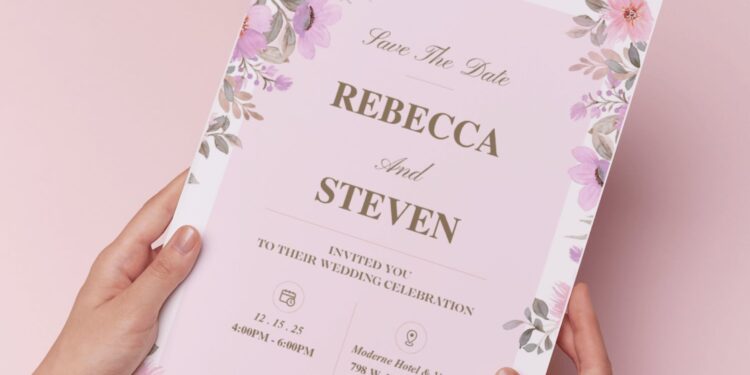 (Easily Edit PDF Invitation) Beautiful & Soft Pink Floral Wedding Invitation