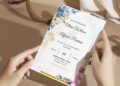 (Easily Edit PDF Invitation) Sparkling Glitter & Floral Wedding Invitation
