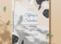 (Easily Edit PDF Invitation) Blissful Romantic Rose Wedding Invitation
