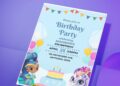 (Free PDF Invitation) Delightful Shimmer And Shine Birthday Invitation