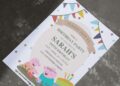 (Free PDF Invitation) Colorful Sprinkle Peppa Pig Birthday Invitation