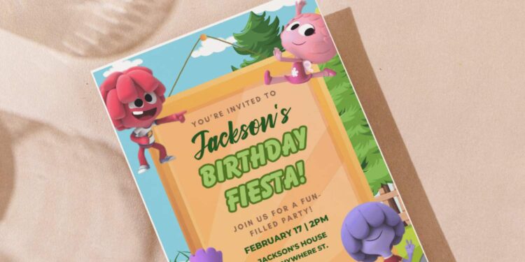 (Free PDF Invitation) Jelly Jamm Birthday Invitation To Celebrate In Style