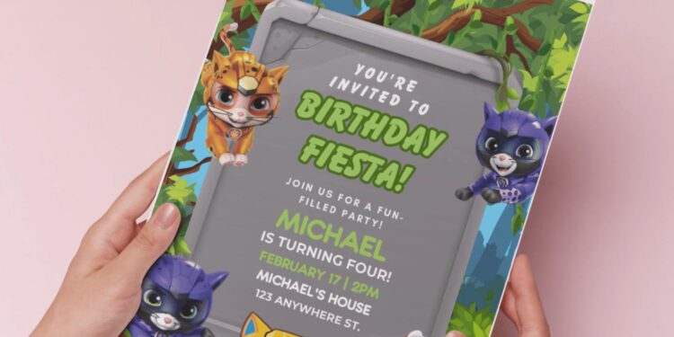 (Free PDF Invitation) Fun PAW Patrol Cat Pack Birthday Invitation