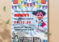 (Free PDF Invitation) Lovely Fun Starbeam Birthday Invitation