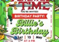 FREE Editable Adventure Time Birthday Invitations