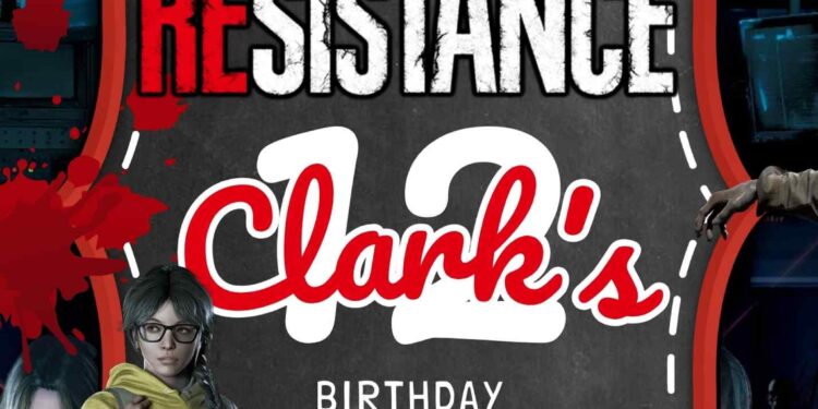 Free Editable Resident Evil: Resistance Birthday Invitations