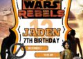 FREE Editable Star Wars Rebels Birthday Invitations