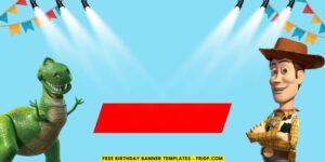 (Free Canva Template) Fun Toy Story Birthday Backdrop Templates A