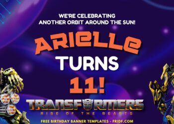 (Free Canva Template) Marvelous Transformers Birthday Banner Templates