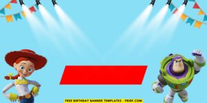 (Free Canva Template) Fun Toy Story Birthday Backdrop Templates C