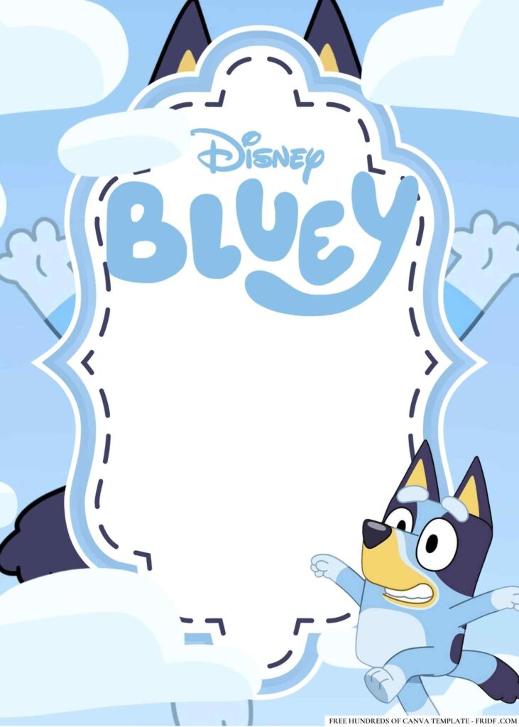 FREE Editable Bluey Birthday Invitations - FRIDF - Download Free PDF ...