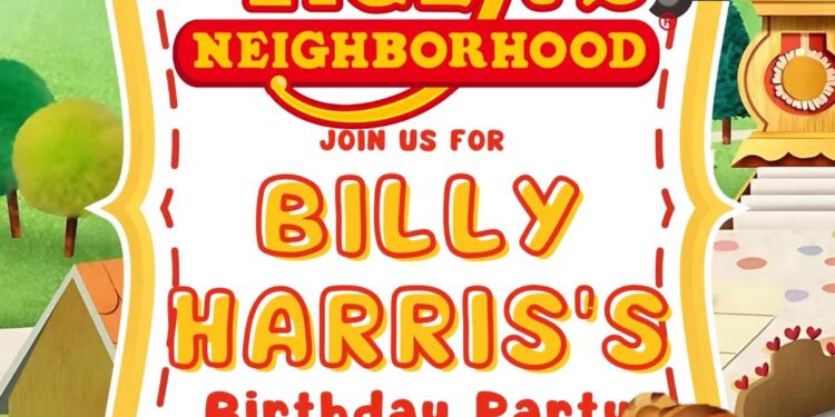 FREE Editable Daniel Tiger's Neighborhood Birthday Invitations