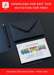 Boarding Train Birthday Invitation