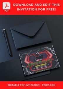 1 17 - Images of (Free PDF Invitation) Ultimate Spiderman Miles Morales Birthday Invitation - Template no. 10