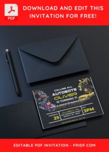 1 18 - Images of (Free PDF Invitation) Transformers Birthday Invitation - Template no. 8