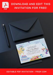 1 21 - Images of (Free PDF Invitation) Rainbow Unicorn Fiesta Birthday Invitation - Template no. 10