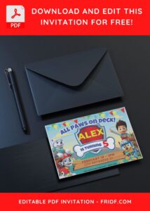 1 4 - Images of (Free PDF Invitation) PAW Patrol Fiesta Birthday Invitation - Template no. 10