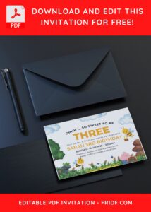 Adorable Bee Kids Invitation 