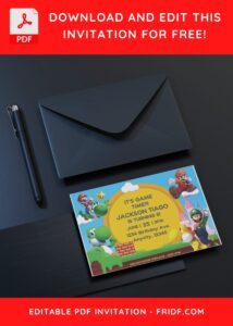 1 5 - Images of (Free PDF Invitation) Super Mario Castle Birthday Invitation - Template no. 10