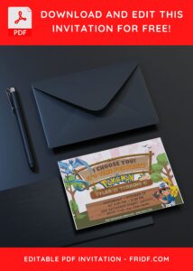 1 7 - Images of (Free PDF Invitation) Pokemon Jungle Bash Birthday Invitation - Template no. 4