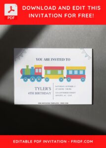 Boarding Train Birthday Invitation