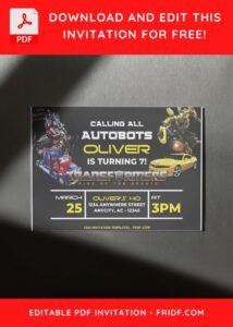 2 18 - Images of (Free PDF Invitation) Transformers Rise Of The Beast Birthday Invitation - Template no. 9