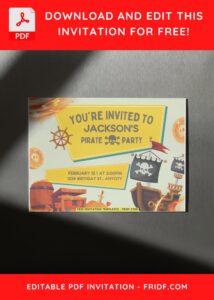 2 20 - Images of (Free PDF Invitation) Swashbuckler Pirate Kids Birthday Invitation - Template no. 6