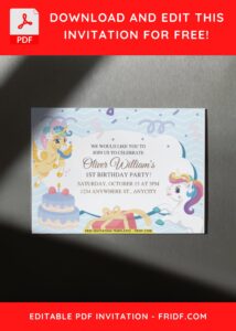 2 21 - Images of (Free PDF Invitation) Rainbow Unicorn Fiesta Birthday Invitation - Template no. 9