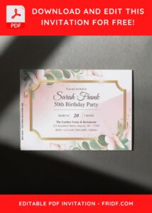 50th birthday party invitation