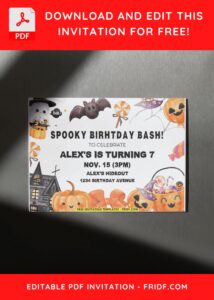 Halloween Birthday Invitation 