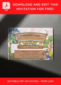 2 7 - Images of (Free PDF Invitation) Pokemon Jungle Bash Birthday Invitation - Template no. 5