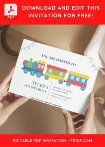 3 15 - Images of (Free PDF Invitation) Boarding Party Train Birthday Invitation - Template no. 8