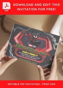 3 17 - Images of (Free PDF Invitation) Ultimate Spiderman Miles Morales Birthday Invitation - Template no. 8