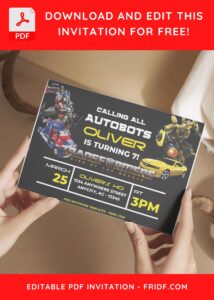 3 18 - Images of (Free PDF Invitation) Transformers Birthday Invitation - Template no. 6