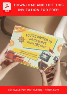 3 20 - Images of (Free PDF Invitation) Swashbuckler Pirate Kids Birthday Invitation - Template no. 5