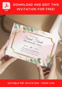 floral and greenery invitation