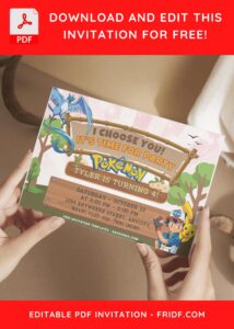 3 7 - Images of (Free PDF Invitation) Pokemon Jungle Bash Birthday Invitation - Template no. 6