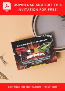 4 19 - Images of (Free PDF Invitation) Fire Sparks Hot Wheels Birthday Invitation - Template no. 7