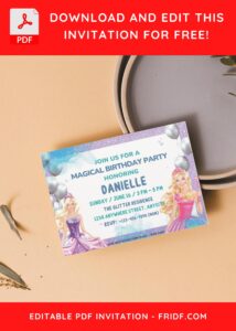 Barbie Glitter Dream Birthday Invitation 