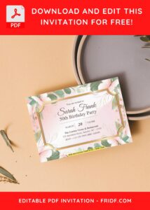 greenery border invitation