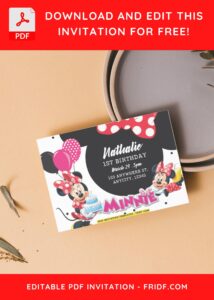 Kids Invitation With Minnie Mouse Invitation