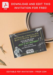 Kids Invitation With Star Wars Theme