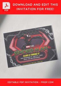 5 17 - Images of (Free PDF Invitation) Ultimate Spiderman Miles Morales Birthday Invitation - Template no. 6