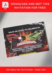 5 19 - Images of (Free PDF Invitation) Fire Sparks Hot Wheels Birthday Invitation - Template no. 6