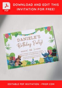 Kids Invitation With Lilo & Stitch